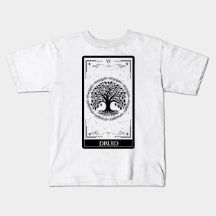 Druid Tarot Card D&D Nat 20 Dungeons & Dragons T-Shirt Black Kids T-Shirt